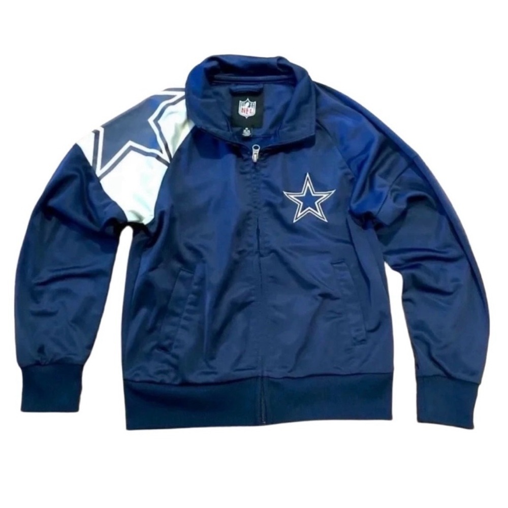 NFL Dallas Cowboys Full Zip Jacket Youth Size M (12/14) Navy Blue